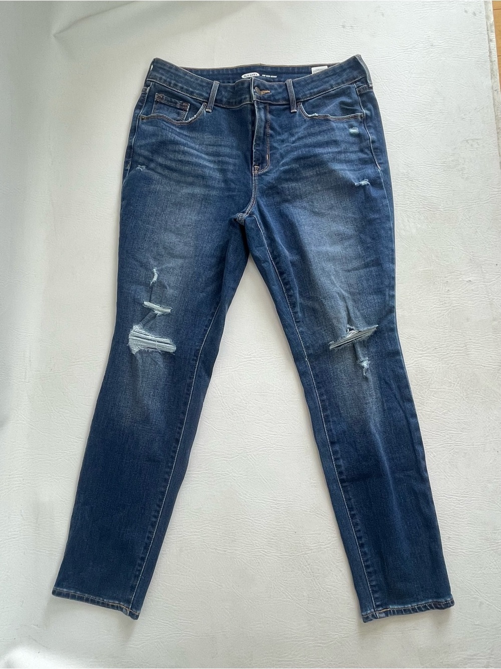 Old Navy Pop Icon Skinny Jeans Distressed Stretch Size 12 Short - Picture 3 of 13